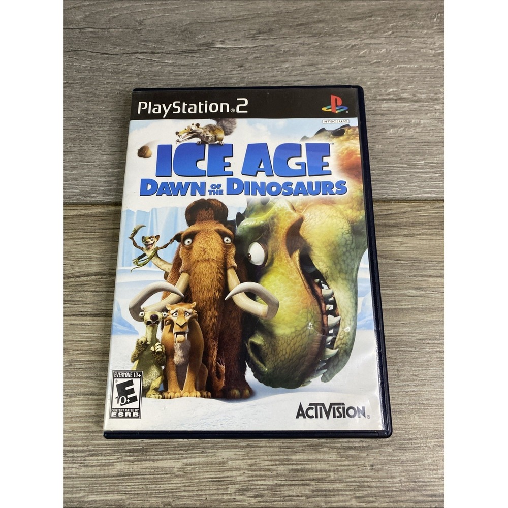 ice age dawn of the dinosaurs ps2 case and manual only NO GAME